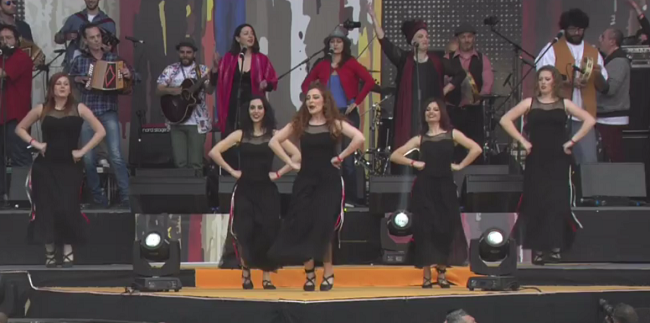 Orchestra Popolare del Saltarello al concerto del Primo Maggio a Roma