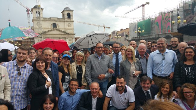 Salvini a L'Aquila 24 maggio 2017