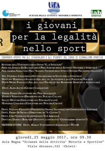 i giovani per la legalità nello sport convegno