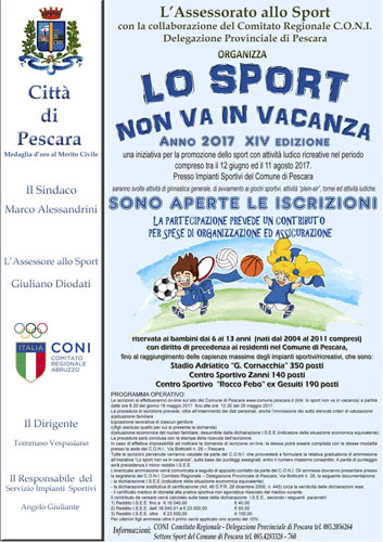 sport non va in vacanza 2017