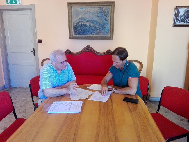 Antonio Marinozzi e il sindaco Mastromauro