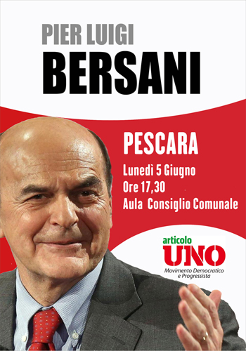 Bersani 5 giugno a Pescara
