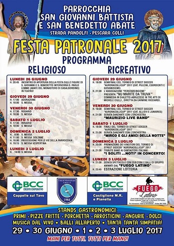 Festa Patronale S. Giovanni Battista e S. Benedetto Abate 2017