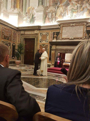 Foto Presidente Lilt Nazionale Schittulli e Papa Francesco