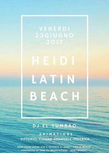 Heidi Latin Beach 23 giugno 2017