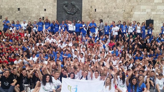 foto di gruppo finali nazionali di pallavolo cerimonia conclusiva teramo