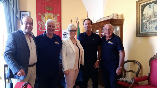 il sindaco con Mario Orsini, Gianni Tancredi,Željka Banović e Andrea Romiti