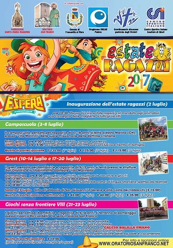 manifesto estate ragazzi 2017