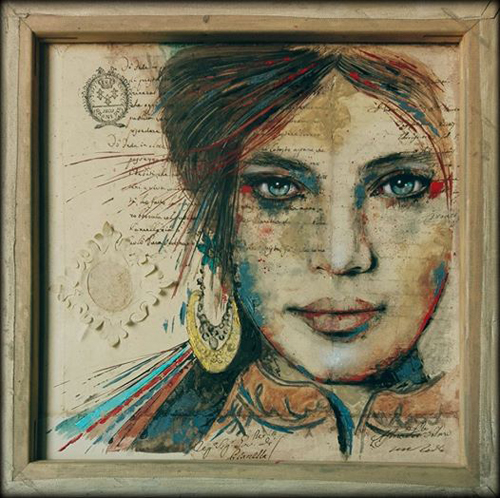 quadro DE Giosa su antico manoscritto