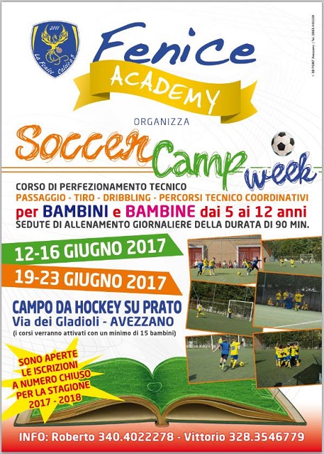 soccer camp week fenice academy