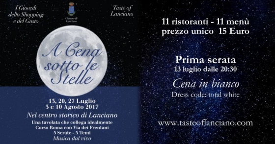A cena sotto le stelle Lanciano