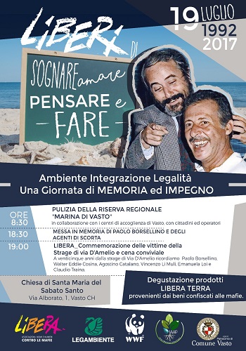 Una Giornata di Impegno e Memoria nel ricordo di Paolo Borsellino e la sua scorta