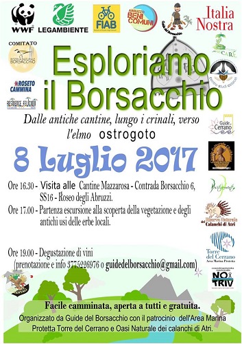 locandina esploriamo il Borsacchio 2017