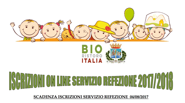 locandina iscrizioni refezione