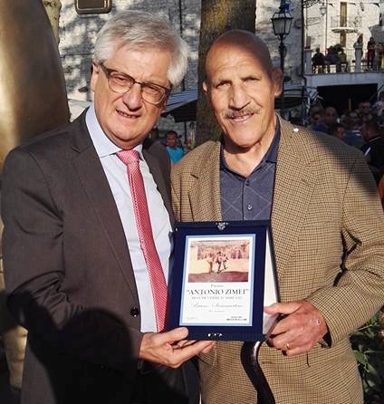 Geremia Mancini con Bruno Sammartino