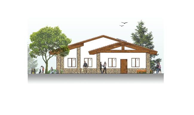 Prospetto Ovest struttura