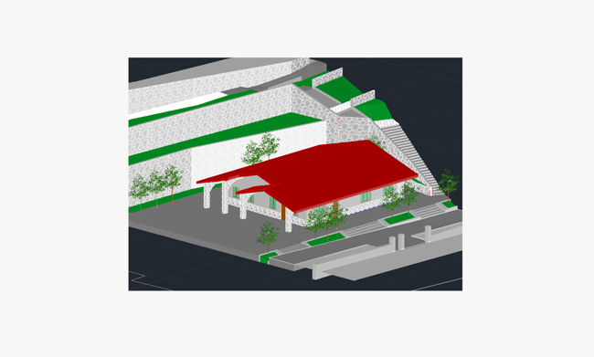 Schema 3D Casa della Comunità di Campotosto