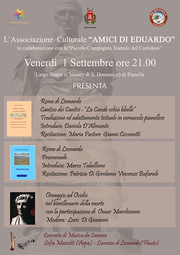 poesia & musica a Pianella 1 settembre 2017