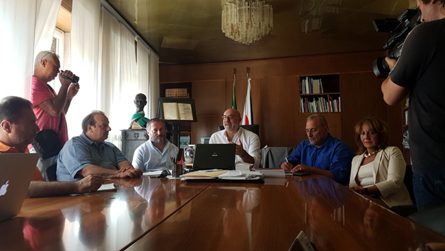 Foto conferenza stampa refezione scolastica