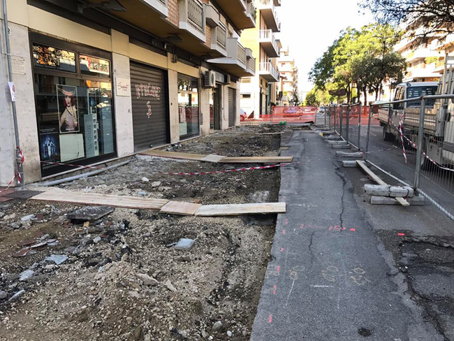 Lavori in via Mazzarino