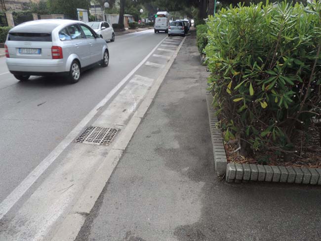 Foto percorso alternativo pista ciclabile