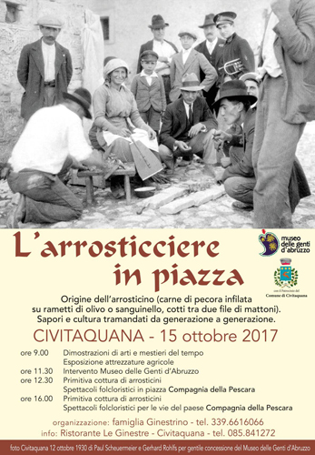 L’Arrosticiere in Piazza: la cottura tradizionale degli arrosticini a Civitaquana