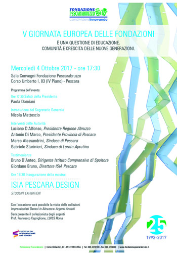 manifesto V GIORNATA EUROPEA DELLE FONDAZIONI 