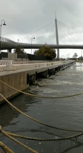 sul fiume di melma e liquami sversati nel mare