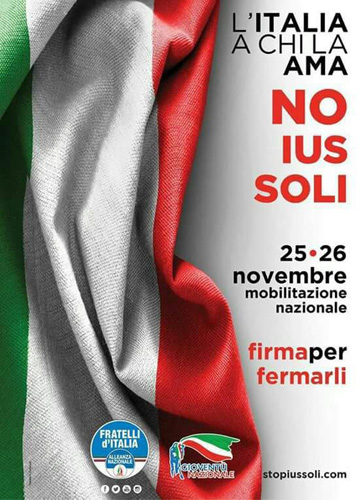 L'Italia a chi la ama - no ius soli