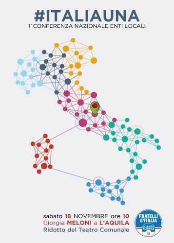 Meloni a L'Aquila 18 novembre 2017