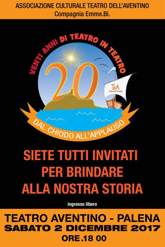 LA FESTA PER I 20 ANNI DI ATTIVITÀ DELLA COMPAGNIA EMME.BI E DEL TEATRO AVENTINO