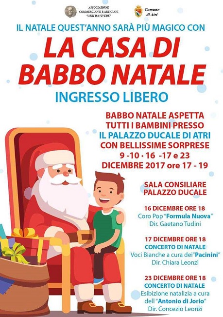 Babbo Natale 10.La Casa Di Babbo Natale Ad Atri 9 10 16 17 E 23 Dicembre 2017