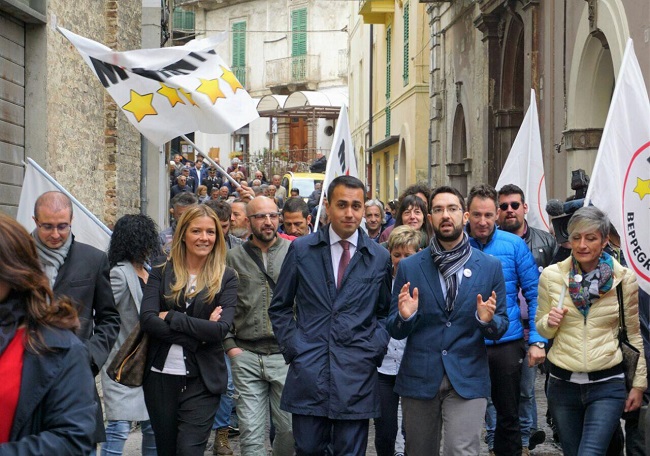 Luigi Di Maio a Penne nella scorsa visita in Abruzzo