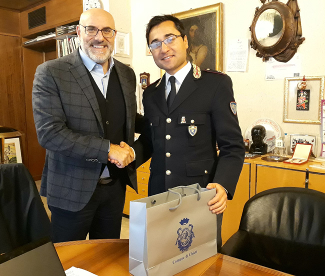 Sindaco Di Primio e Comandante Polizia Stradale Polichetti