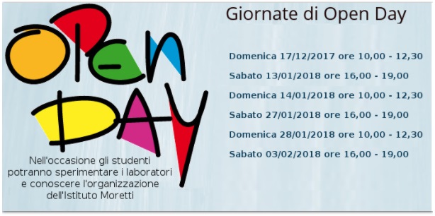 Roseto, Open Day all'Istituto Moretti il 26 e 27 gennaio