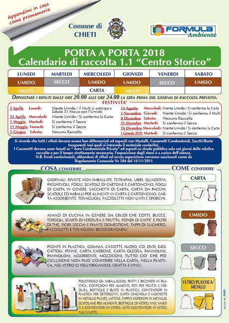 raccolata porta a porta Chieti
