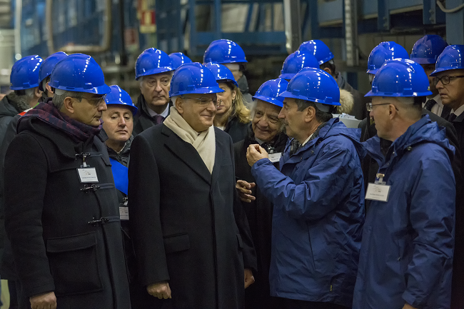 Sergio Mattarella in visita ai laboratori INFN del Gran Sasso
