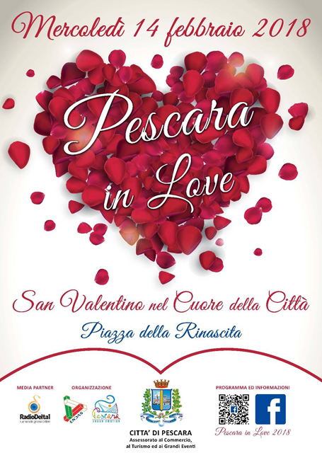 Festa di San Valentino 2018 a Pescara, l'amore in piazza