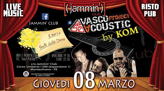 Vasco Project 8 marzo 2018