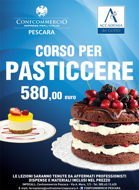 Corso per pasticcere a Pescara al via dal 26 febbraio 2018