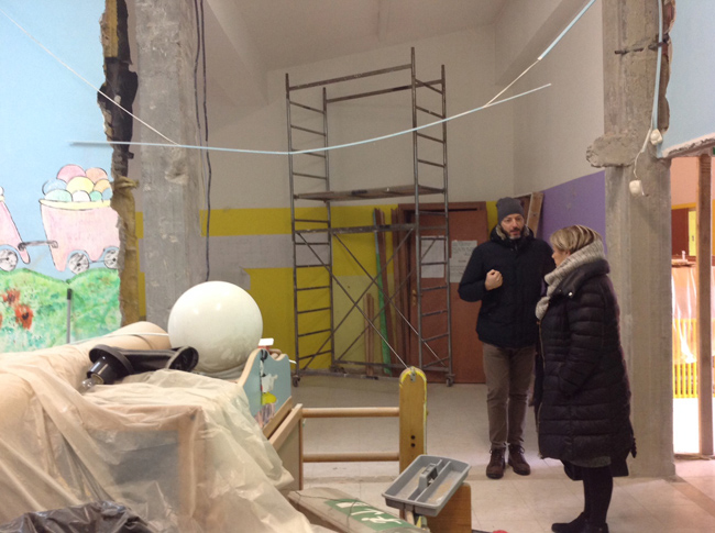 Montesilvano, sopralluogo al cantiere Asilo “Lo Scoiattolo”