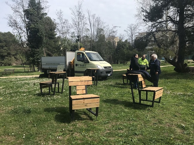 Sala studio all’aperto al Parco Di Cocco