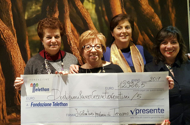 Pineto, campagna a favore di Telethon: raccolti quasi 13mila euro