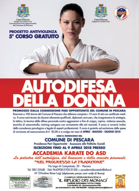 Autodifesa della donna, al via la 5° edizione a Pescara