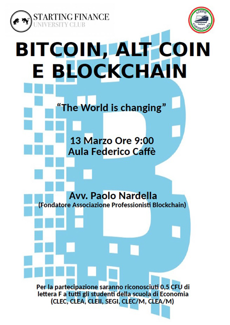 incontro formativo sulle criptomonete