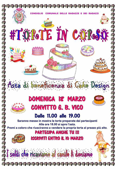 locandina asta di beneficienza 18 marzo