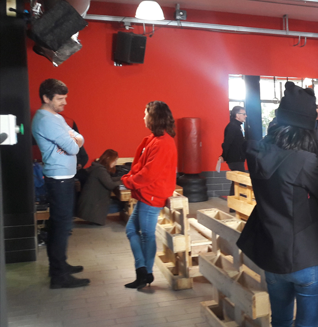 Fabio De Luigi e Micaela Ramazzotti alle Naiadi per le riprese del film