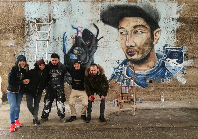 Montesilvano, street art: un murale per Alessandro Panaccio