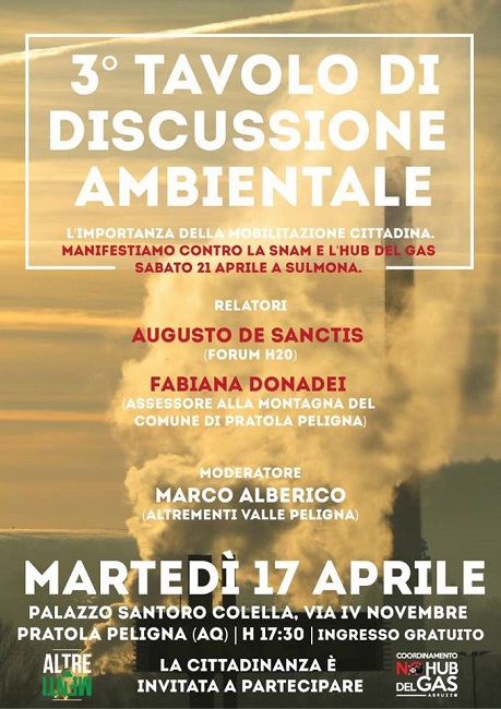3° Tavolo di discussione ambientale a Pratola Peligna