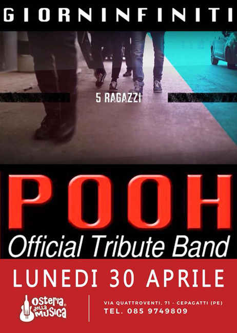 Giorninfiniti tribute band Pooh data zero all'Osteria della Musica 30 aprile